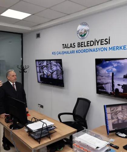 Kayseri Talas'ta kış çalışmalarına teknolojik takip
